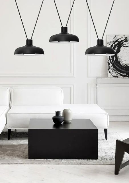 Lampa wisząca czarna - K610-Sergo