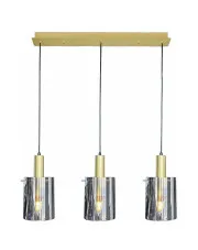 Potrójna lampa wisząca złota - K613-Arneco w sklepie Edinos.pl