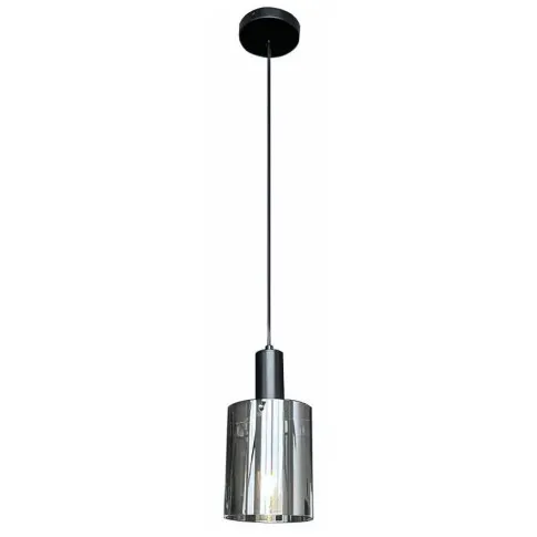 Czarna lampa wisząca ze szklanym kloszem - K612-Arneco