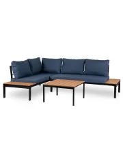 Granatowa nowoczesna sofa ogrodowa - Velmoro  w sklepie Edinos.pl