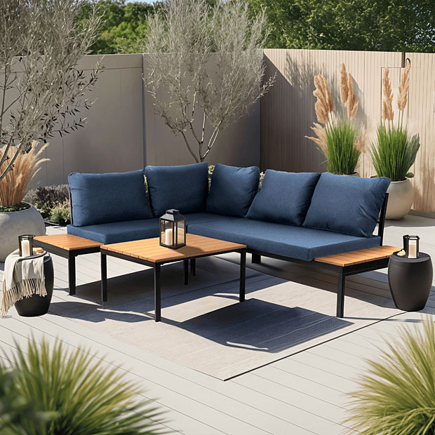 Wizualizacja z narożną sofą Velmoro