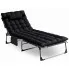 Czrany nowoczesny leżak ogrodowy Relora 