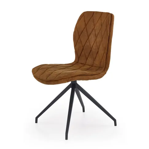 Brązowe nowoczesne krzesło tapicerowane Lirvan