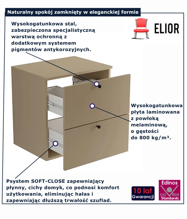 Szafka pod umywalkę z szufladami Tavesi 3X cappuccino
