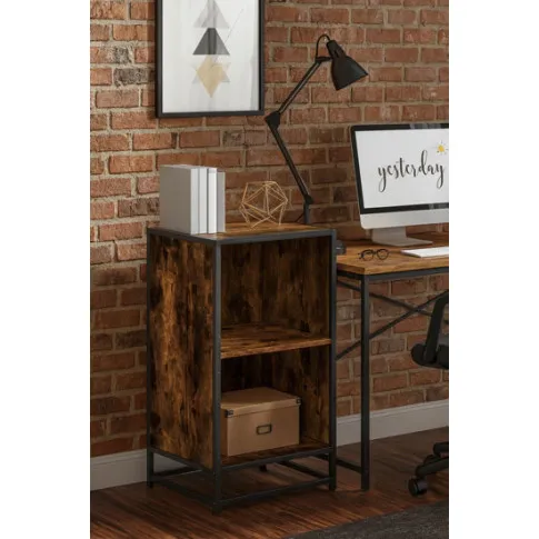 Aranżacja regału w kolorze przydymiony dąb Shevo 3X