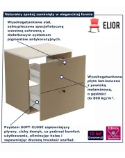 Szafka łazienkowa pod umywalkę cappuccino + marmur - Tavesi 4X w sklepie Edinos.pl