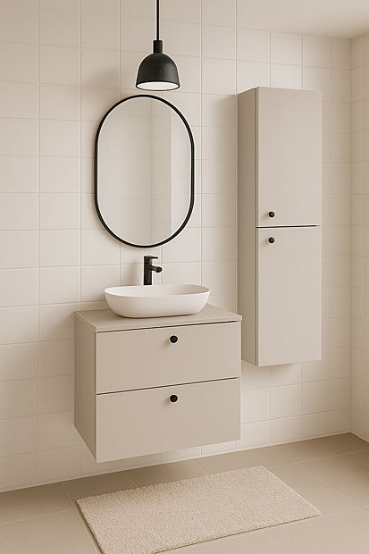 Wnętrze z szafką pod umywalkę Tavesi 3X