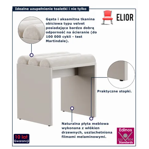 Kaszmirowy stołęk do toaletki Ardium