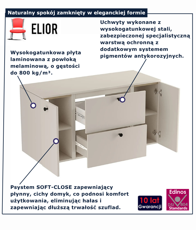 Wisząca szafka pod umywalkę w kolorze kaszmir Tavesi 9X
