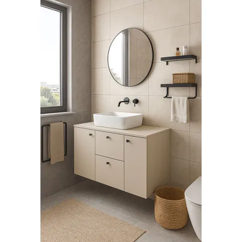 Wizualizacja wnętrza z kaszmirową szafką Tavesi 9X