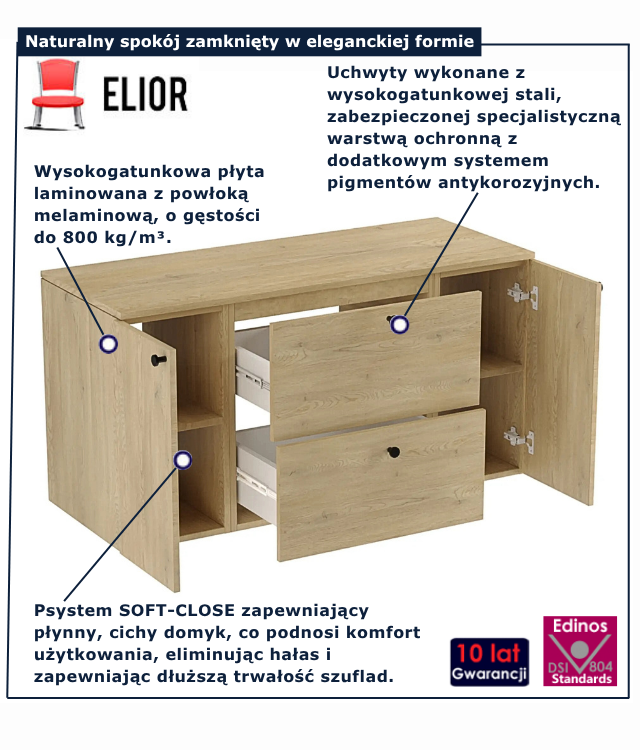Wisząca szafka pod umywalkę w kolorze dąb cremona Tavesi 9X