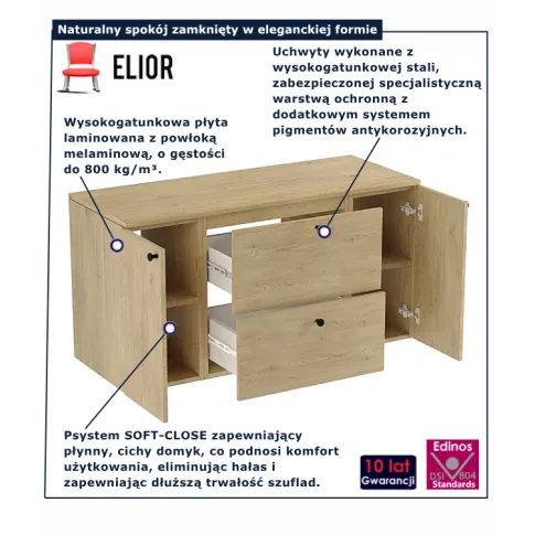 Wisząca szafka pod umywalkę w kolorze dąb cremona Tavesi 9X