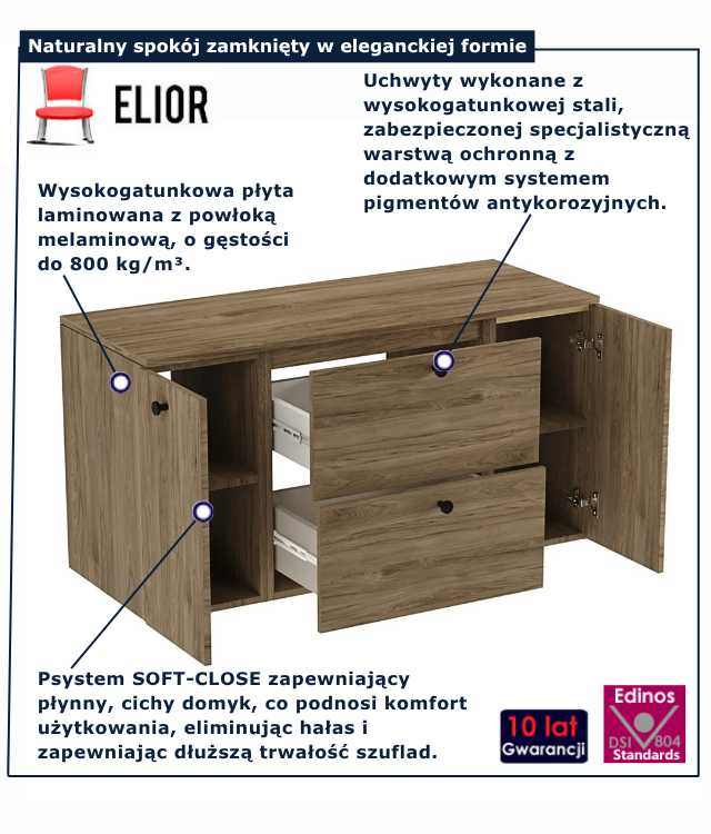 Wisząca szafka pod umywalkę w kolorze orzech Tavesi 9X