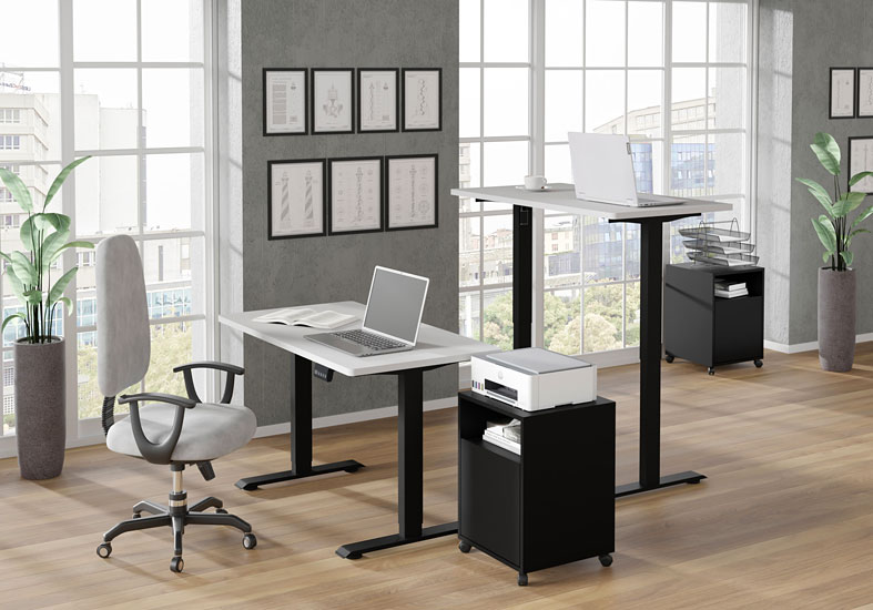 Wizualizacja biurka Nue 3X