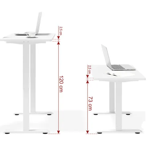 Wymiary techniczne biurka Nue 3X