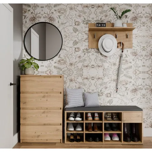 araznacja przedpokoju z szafka na buty