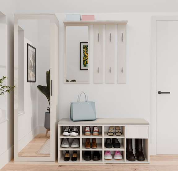 wizualizacja szafki na buty