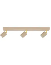 Beżowa metalowa lampa sufitowa z 3 ruchomymi reflektorami - P003-Orbo w sklepie Edinos.pl