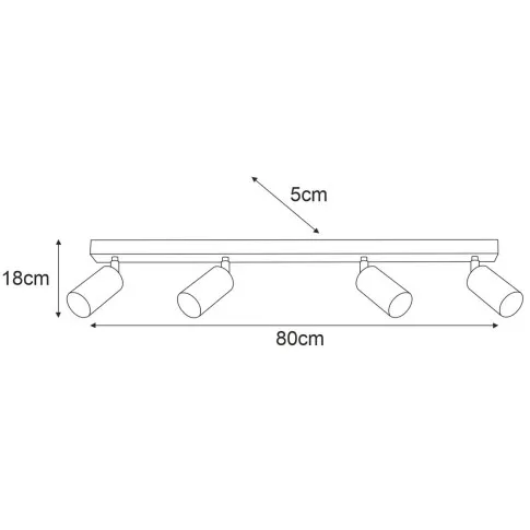 Wymiary techniczne lampy P004 Orbo