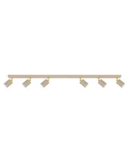 Beżowa lampa sufitowa 6-cio punktowa - P005-Orbo w sklepie Edinos.pl