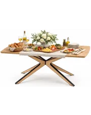 Nowoczesny rozkładany stół z nogami x do jadalni - Fize w sklepie Edinos.pl