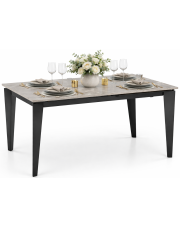Rozkładany stół z blatem imitującym marmur - Drix w sklepie Edinos.pl