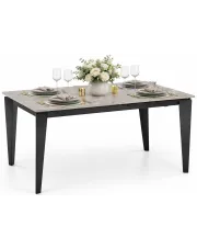 Rozkładany stół z blatem imitującym marmur - Drix w sklepie Edinos.pl