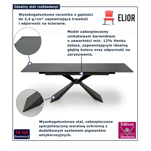 Niebieski stół do salonu Muto