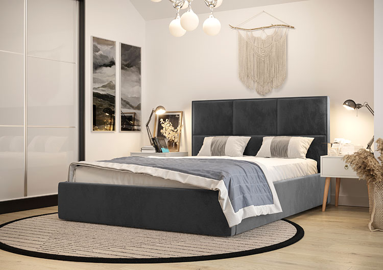 Elegancka sypialnia z wykorzystaniem łóżka kontynentalnego Welario
