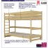 Drewniane piętrowe łóżko dziecięce Tifi 4X