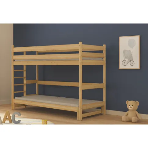 Sypialnia z drewnianym łóżkiem dla rodzeństwa Tifi 4X