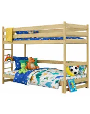 Sosnowe lakierowane łóżko piętrowe dla rodzeństwa Tifi 4X - 5 rozmiarów w sklepie Edinos.pl