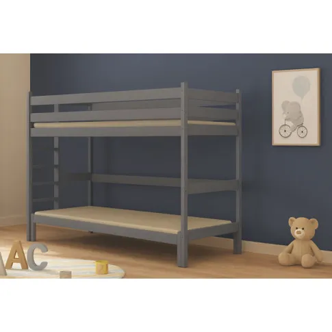 Pokój dziecięcy z wykorzystaniem szarego piętrowego łóżka Tifi 4X