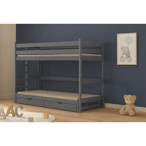 Sypialnia z szarym piętrowym łóżkiem Tifi 5X