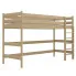 Naturalne drewniane łóżko dziecięce na antresoli Jukki - 5 rozmiarów