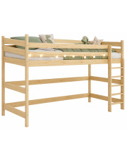 Lakierowane sosnowe łóżko dla dziecka na antresoli Jukki - 5 rozmiarów w sklepie Edinos.pl