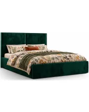 Zielone welurowe łóżko z pojemnikiem 5 rozmiarów - Arviano w sklepie Edinos.pl