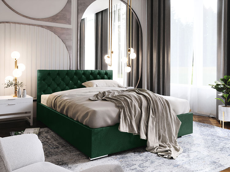 Elegancka sypialnia z wykorzystaniem łóżka Cavenio
