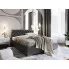 Welurowe ciemnoszare łóżko Cavenio 