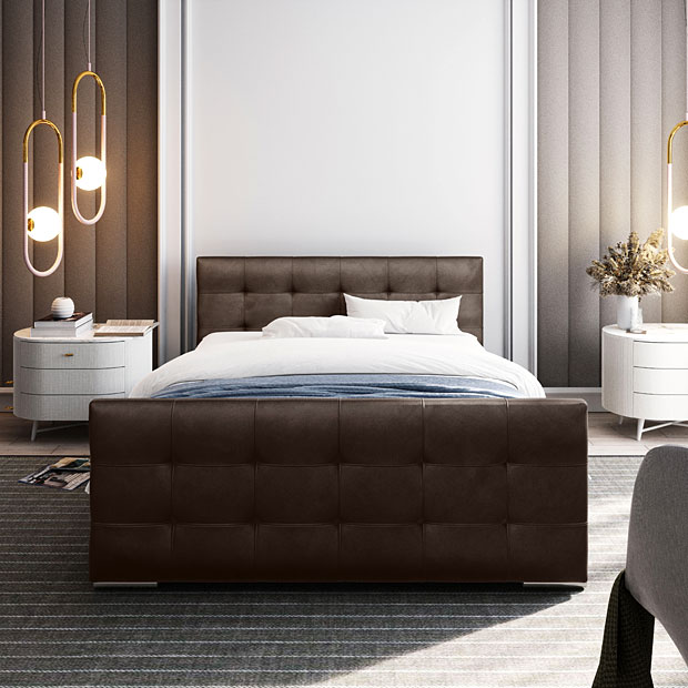 Elegancka sypialnia z wykorzystaniem łóżka Velmonte