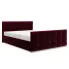 Czerwone tapicerowane łóżko welurowe 5 rozmiarów - Velmonte