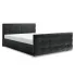 Grafitowe welurowe łóżko z pojemnikiem 5 rozmiarów - Velmonte