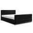 Czarne pikowane łóżko z pojemnikiem 5 rozmiarów - Velmonte