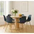 Jadalnia z ciemnoszarym krzesłem Exin 3X