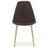 Brązowe krzesło na metalowych nogach Exin 3X