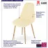 Kremowe krzesło metalowe nowoczesne Exin 3X