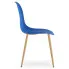 Niebieskie krzesło metalowe na plastikowych nogach Exin 3X