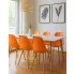 Jadalnia z pomarańczowym krzesłem Exin 3X