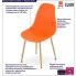 Pomarańczowe plastikowe krzesło do stołu Exin 3X