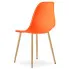 Pomarańczowe metalowe krzesło do kuchni Exin 3X